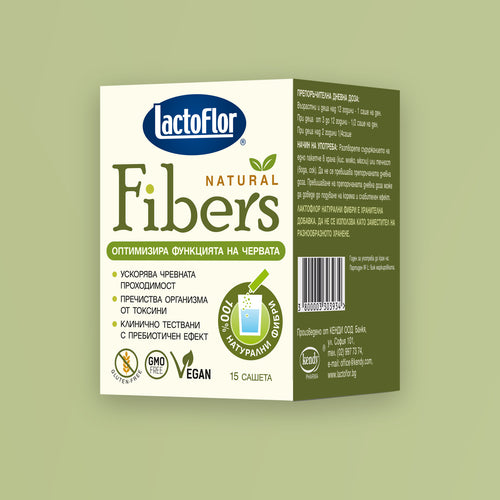 Lactoflor Fibers, пребиотични фибри инулин от цикория, 15 сашета