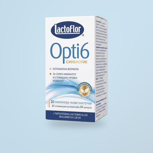 Lactoflor Opti6 синбиотик, опаковка от 30 капсули